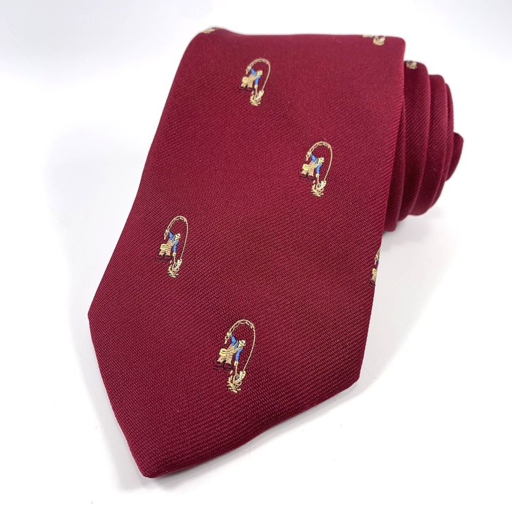 Vintage Excello Cravats Mens Tie Fly Fishing Man Angler Classic Repp Polyester